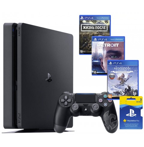 PlayStation 4 Slim 1 TB + Набор Хитовых игр для PS4 + PS PLUS (UA)